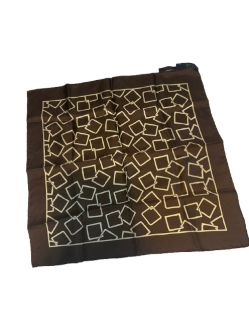 vintage silk pocket square or scarf by Polo Ralph Lauren brown - Picture 2 of 8